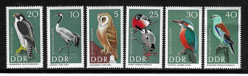Germany DDR SC # 915-920 Protected Birds . MNH - Image 1 of 1