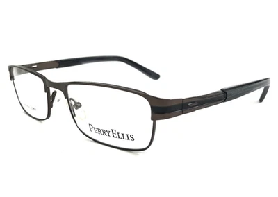 Monturas para gafas Perry Ellis PE288A-3 gris oscuro rectángulo borde completo 52-18-135 Foto 1 de 4