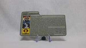Scheda d'epoca GI JOE ARAH taglio Cobra Commander 1987 - Foto 1 di 2