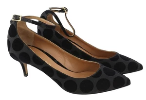 EMPORIO ARMANI X3E320 Women Heels EU37 Black Polka Dot Print Pointed Toe Buckle - Picture 1 of 10