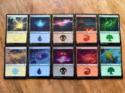 Basicland Set - FOIL - NM - DE - Edge of Eternities - MTG - Magic - Forest Swamp - Bild 1 von 4