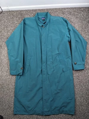 Jaqueta Patagonia Vintage Cidade Chuva Trench Coat Teal Masculina Pequena Fabricada nos EUA 86051 - Imagem 1 de 4