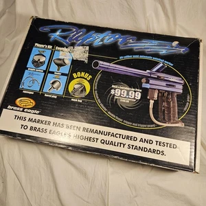 Kit pennarelli paintball vintage ottone Eagle Raptor .68 Cal tramoggia 9 oz CO2 USA - Foto 1 di 15