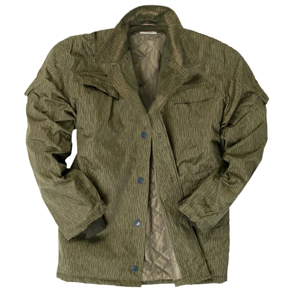 Nva Chaqueta de Camuflaje Invierno DDR Campo Rayas Forrado - Imagen 1 de 1