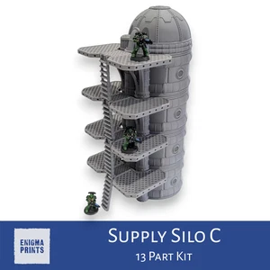 Hades Lagersilo - 28 mm industrielles 3D-gedrucktes Gelände für Tabletop Wargaming - Bild 1 von 8