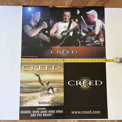 CREED "HUMAN CLAY" 2-SIDED U.S. PROMO POSTER SHOWS GROUP & ALBUM - Alter Bridge - Image 1 of 4