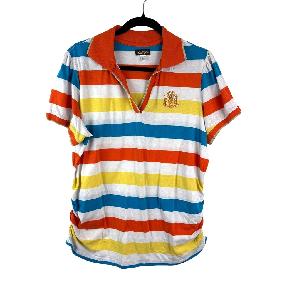 Vintage Southpole Women's Striped Tee - Size 2X - Image 1 of 4