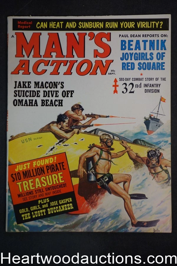 Man's Action Sep 1965 John Duillo Cvr, Wild, Juvenile Delinquent Story - Ultr Foto 1 de 1