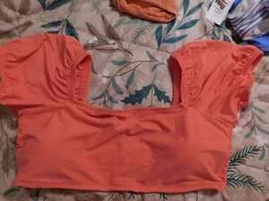 TIME AND TRU MIX & MATCH Plus Pfirsich Glow kurzärmeliges SCHWIMMTOP Gr. 3X * - Bild 1 von 2