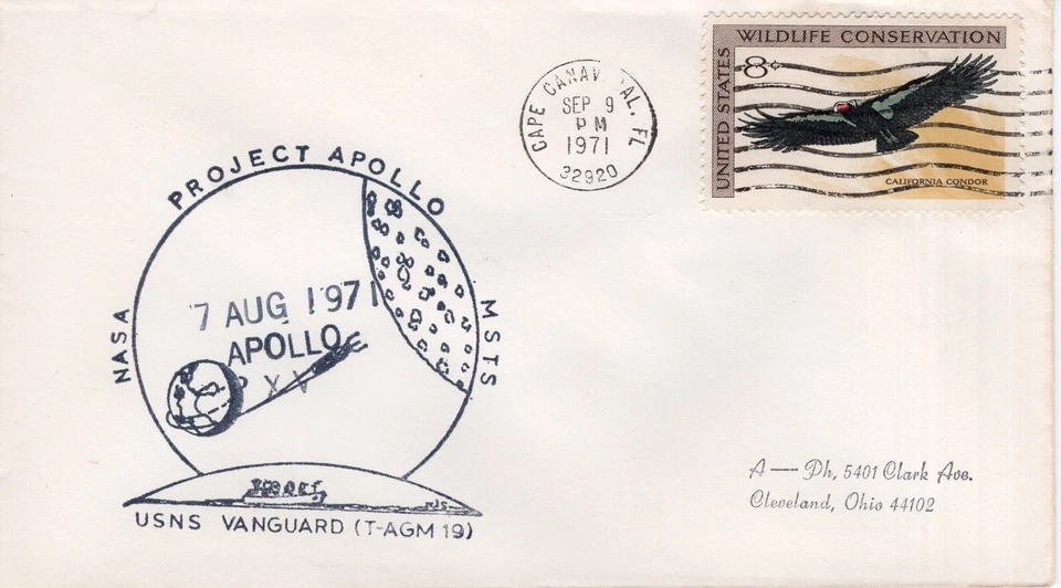 APOLLO 15,  CAPE CANAVERAL, FL  1971  FDC18685 - Image 1 of 1