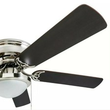 Harbor Breeze Armitage 52-in Brushed Nickel Indoor Flush Mount Ceiling Fan