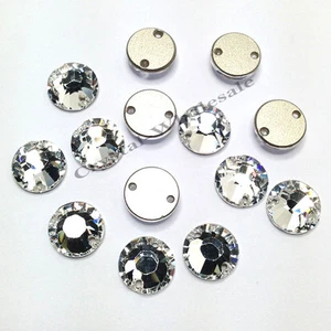 Genuine Swarovski 3288 XIRIUS Round Sew-on Stones Two Holes *Pick Size & Color - Picture 1 of 8