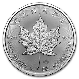 2025 Canadian Maple 1oz .999 Silver Bullion Coin In Direct-fit Capsule - Picture 1 of 2