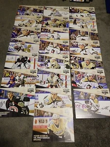 LOT OF 22 AUTOGRAPHED PITTSBURGH PENGUINS WBS PENGUINS LINEUP CARD 2013-2014 - Picture 1 of 5