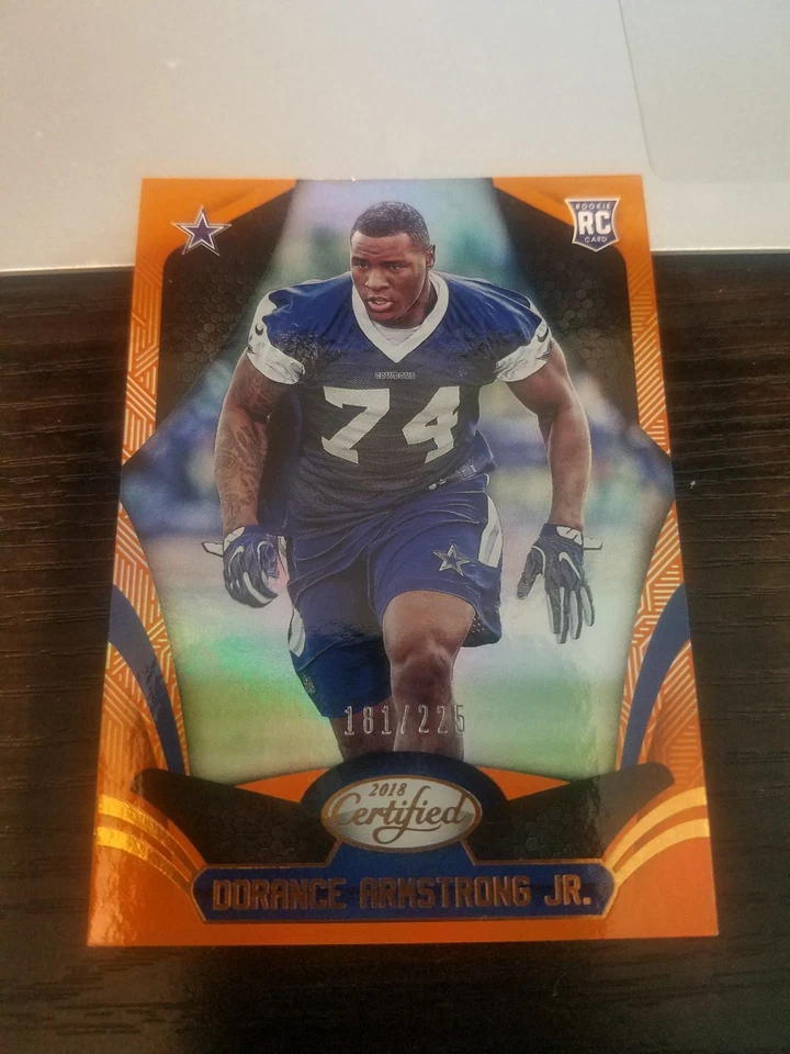 2018 Certified Mirror Orange #175 Dorance Armstrong Jr. #/225 RC ROOKIE - Image 1 of 1