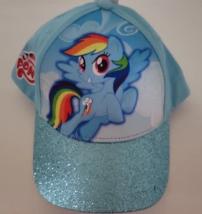 Toddler Girls My Little Pony 3D Pop Blue Sparkle Hat Ball Cap Size 2T-4T - Picture 1 of 6