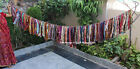 Vintage Indian Silk Sari Fabric Garland Boho Dcor Gypsy Garland Hippie 3 Meters