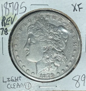 1879-S "REV OF 78" MORGAN SILVER DOLLAR ~XF LIGHT CLEANED ~NICE COIN~ - Picture 1 of 2