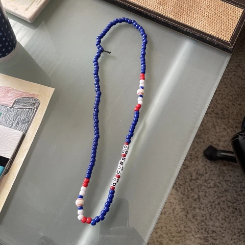 Lot of 2 CHICAGO CUBS BEADED CUBS NATION NECKLACE 15β  -FLY THE W and Go CUBS GO Cover