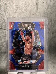 2023 Select UFC Premier Level Raul Rosas Jr Blue Disco Prizm RC #/49
