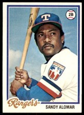 1978 TOPPS SANDY ALOMAR TEXAS RANGERS #533 (100)