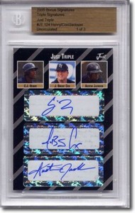 C.J. Henry * J. Brent Cox * AUSTIN JACKSON * Autograph Rookie Auto RC BGS 1/3