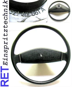 Lenkrad komplett mit Hupenknopf Wolfsburg 321419661A VW Passat Typ 32 original - Bild 1 von 3