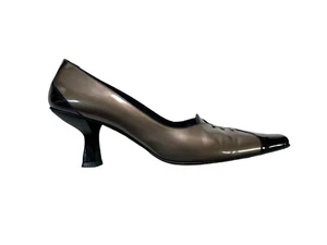Balenciaga Women’s Shoes Black / Grey Patent Leather Noruh Heels Pumps Size 8 - Picture 1 of 8