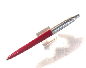Vintage Red Parker Jotter Ball Pen USA Recessed button NICE Old Mark Excellent - Picture 1 of 4