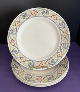 Vtg (4) Syracuse China Restaurant Ware 12” Chop Plate Platter Lattice Floral - Picture 1 of 5