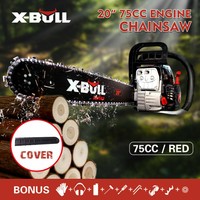 X-BULL 75cc Chainsaw 20" Bar Petrol Commercial E-Start Pruning Chain Saw