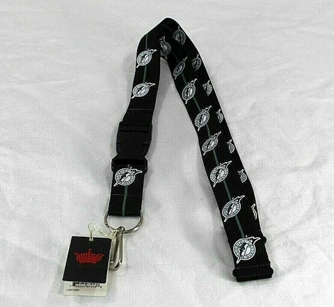 MLB Florida Marlins Black  Lanyard Key Chain W/ Detachable Buckle Cover