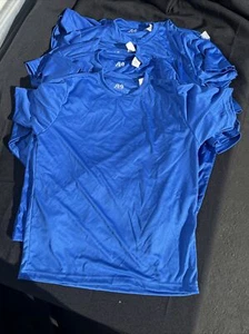 (Lot of 2) Blue A4 Dry-Fit Moisture Wicking Performance T-Shirt - Youth Medium - Picture 1 of 5