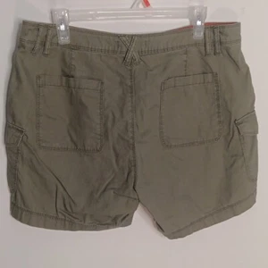 Natural Reflections Shorts Women's Size 12 Army Green Chino High Rise 35"x5" - Picture 1 of 12