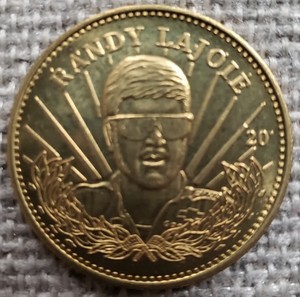 1997 Pinnacle Mint Collection Racing Brass coin Randy Lajoie