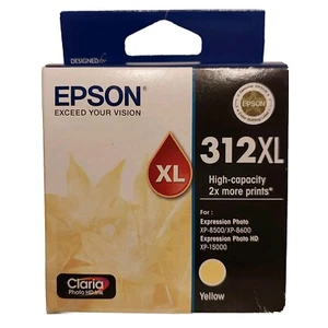 GENUINE Original Epson 312XL YELLOW Ink Cartridge XP-8500 XP-15000 T183192 - Picture 1 of 5