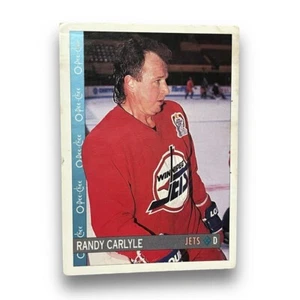 Vintage Randy Carlyle 1992-93 O-Pee-Chee #12 Winnipeg Jets NHL Hockey Card - Picture 1 of 2