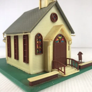 Vintage Locomotive Train Railway Model Toy Church Building Made In Taiwan R.O.C. - Picture 1 of 12