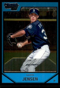 2007 Bowman Chrome Prospects Aaron Jensen RC Seattle Mariners #BC61