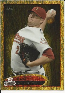 2012 Topps Gold Sparkle Houston Astros Baseball Card #246 Bud Norris