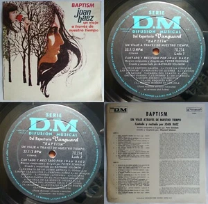 JOAN BAEZ BAPTISM 1968 MONO UNIQ CVR & ERRORS!! EDITED TRCKLST!! CHILEAN PRESS!! - Picture 1 of 12