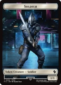 Soldier // Rebel Token Surge Foil - FIC 0002/0007 NM - MTG Magic - Picture 1 of 2