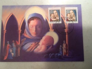 1990 25 Cent Christmas Stamp FDC First Day Cover 10/18/1990 DC Postmark Mary - Picture 1 of 2