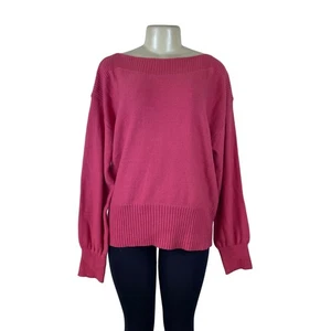 St Johns Bay Women's Pink Knit Open Neck Pullover Sweater Size XL - New - Picture 1 of 9