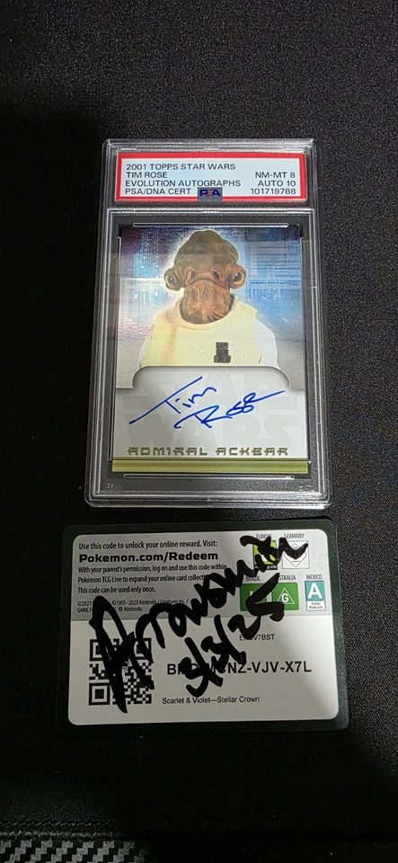 2001 Topps Star Wars Evolutions Admiral Ackbar Autograph - PSA 10 Auto, 8 Card - Image 1 of 3