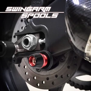 Red 6MM paddock stand bobbins BB01 For Yamaha YZF R1M R1 19 20 21 22 23 - Picture 1 of 4