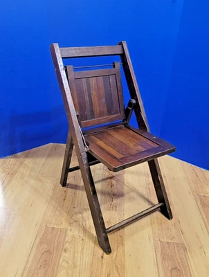 Vintage Wood Slat Folding Chair for Child - Image 1 of 4