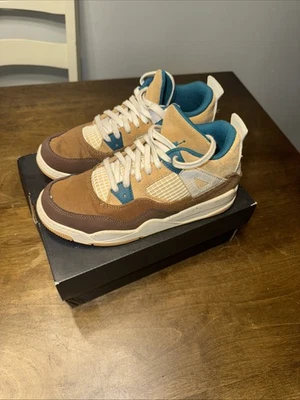Nike Air Jordan 4 Retro Cacao Wow Size 3Y PS FB2213-200 Youth Sneakers Brown - Image 1 of 4