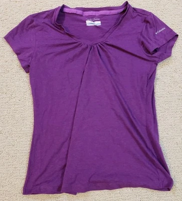 Top para mujer Columbia Omni-Wick Advance Evaporation manga gorra púrpura mediana Foto 1 de 4