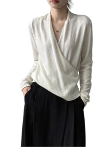 Women's Knitted Sweater Loose Fit Pullover Sexy Fashion Autumn Winter Tops - Picture 1 of 35